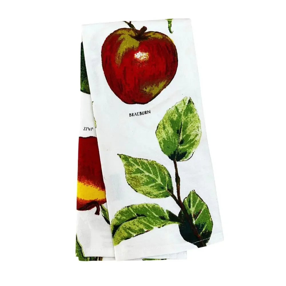 Stonewall Kitchen Botanical Apples tea towel cotton rectangle chefs cloth